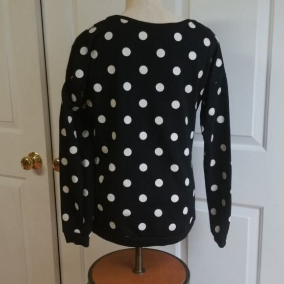 Awesome Sweater Rue21 Sweatshirt Shirt Top Polka Dots Women's Small WOMAN'S - Picture 4 of 11